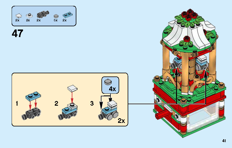 Wikibricks3D - 40293 Christmas Carousel 3D print model_40