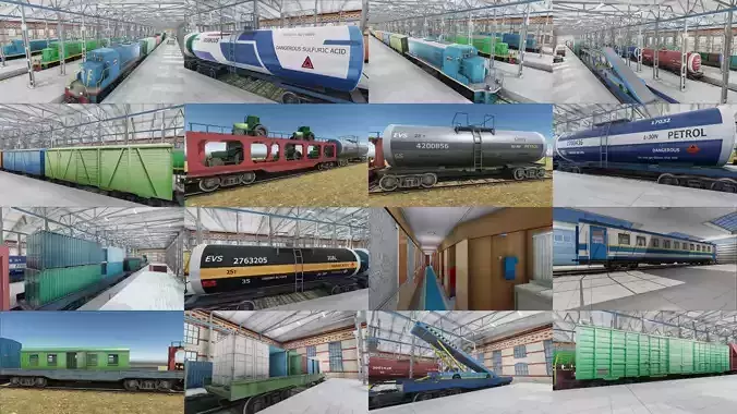 Railway Trains and Props Collection 