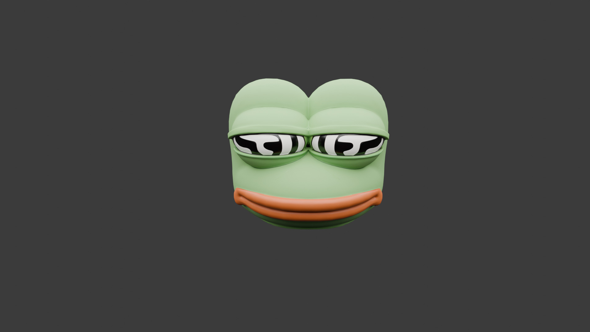 Pepe Frog Head 3D Model 3D print model_3