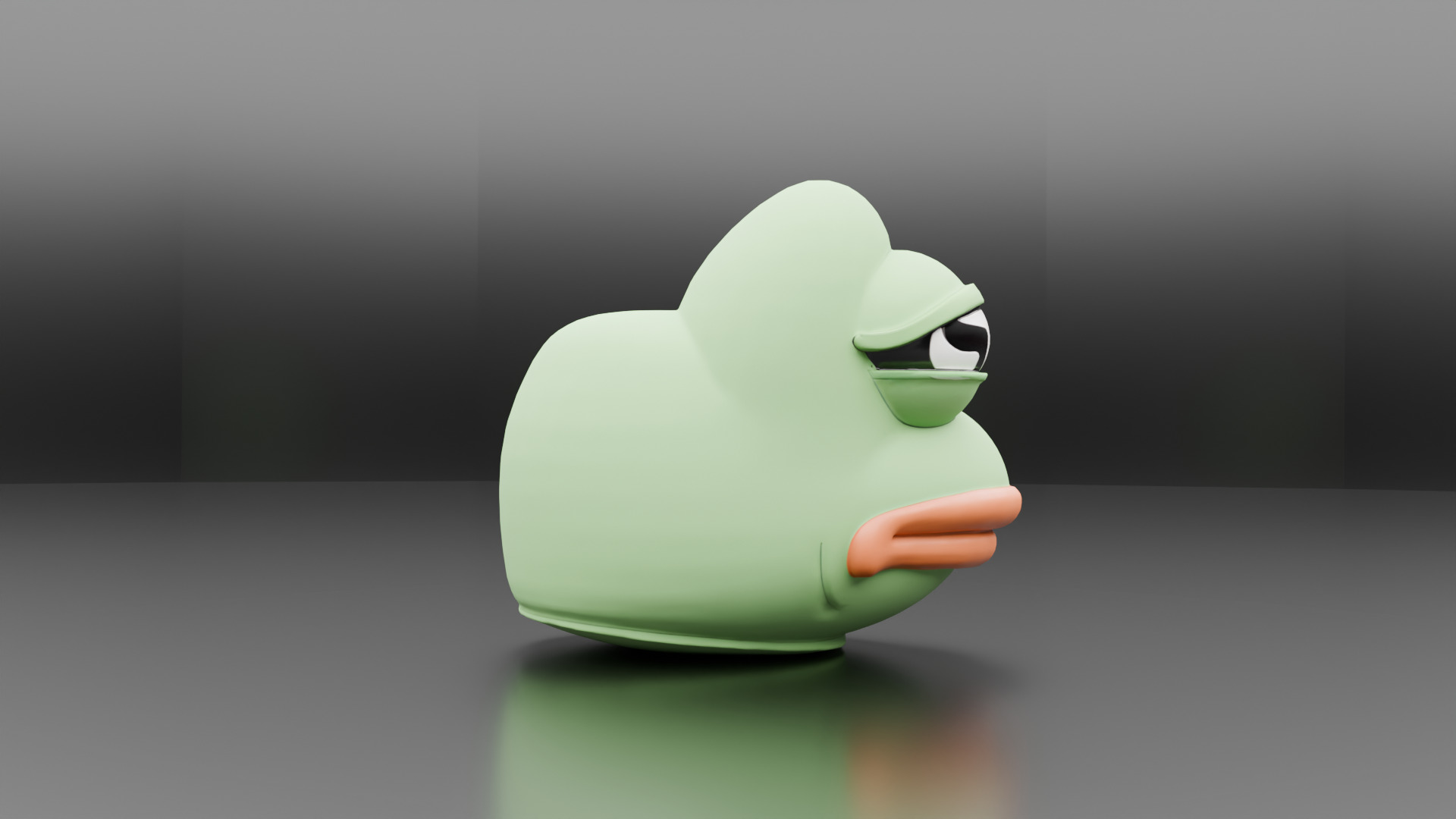 Pepe Frog Head 3D Model 3D print model_1