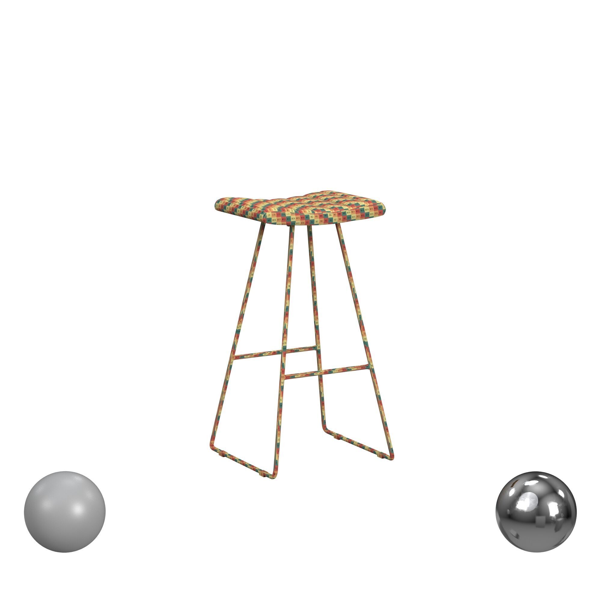 Akito Bar Stool 3D model_2