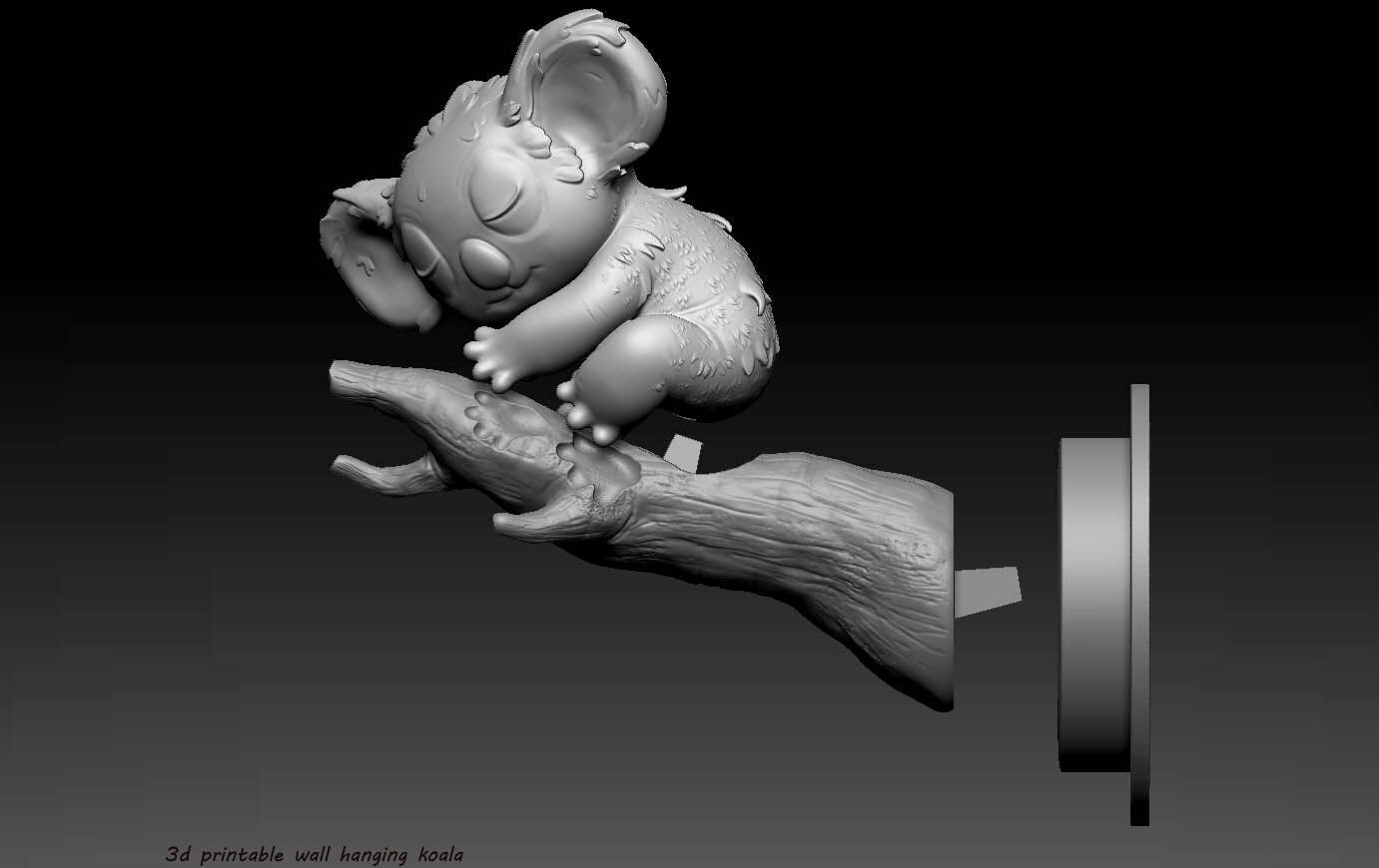 3D Printable Stylized koala-Cute Koala 3D print model_4