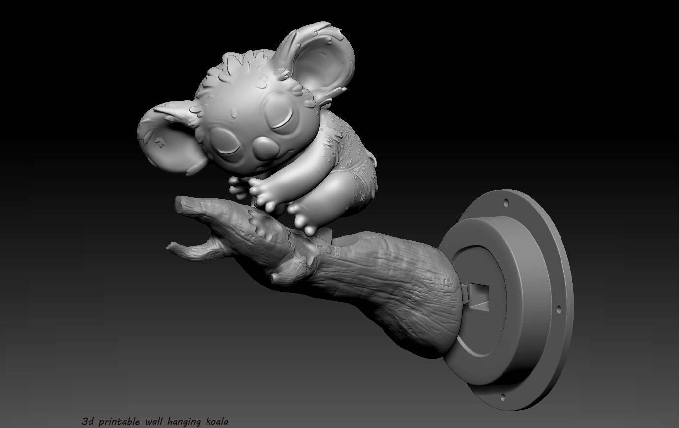 3D Printable Stylized koala-Cute Koala 3D print model_5