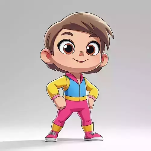 Stylized Cartoon 3D Character  Game Ready FBX Model Free 3D model