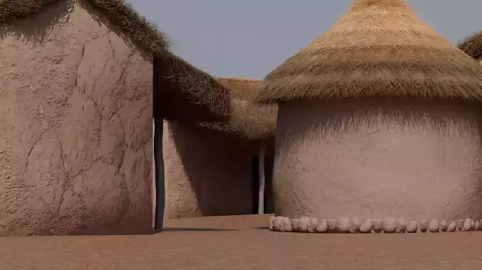 Realistic Traditional African Houses Pack