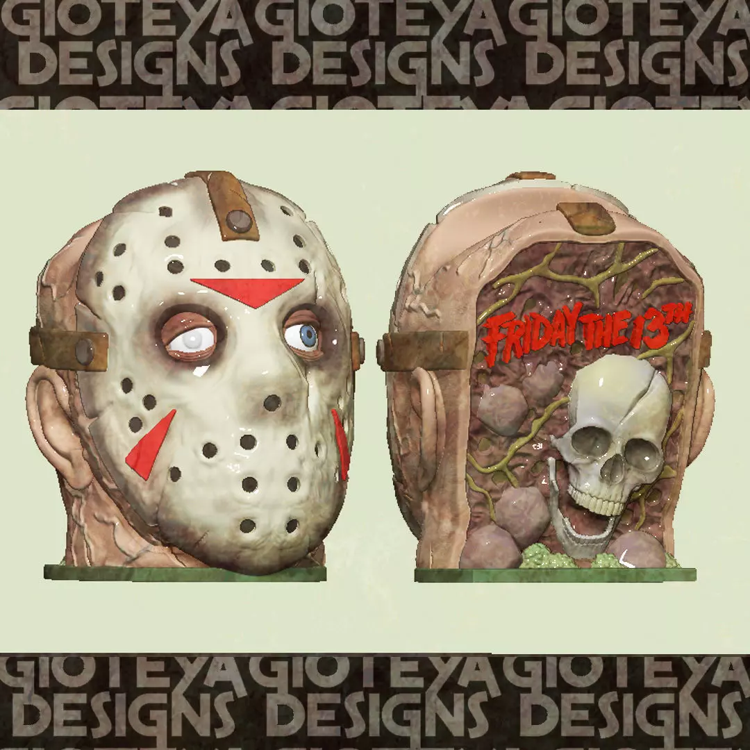 Xbox Controller Stand Friday The 13th 3D model_0