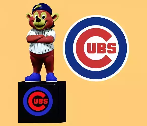 MLB - CLARK -  Chicago Cubs mascot statue decor