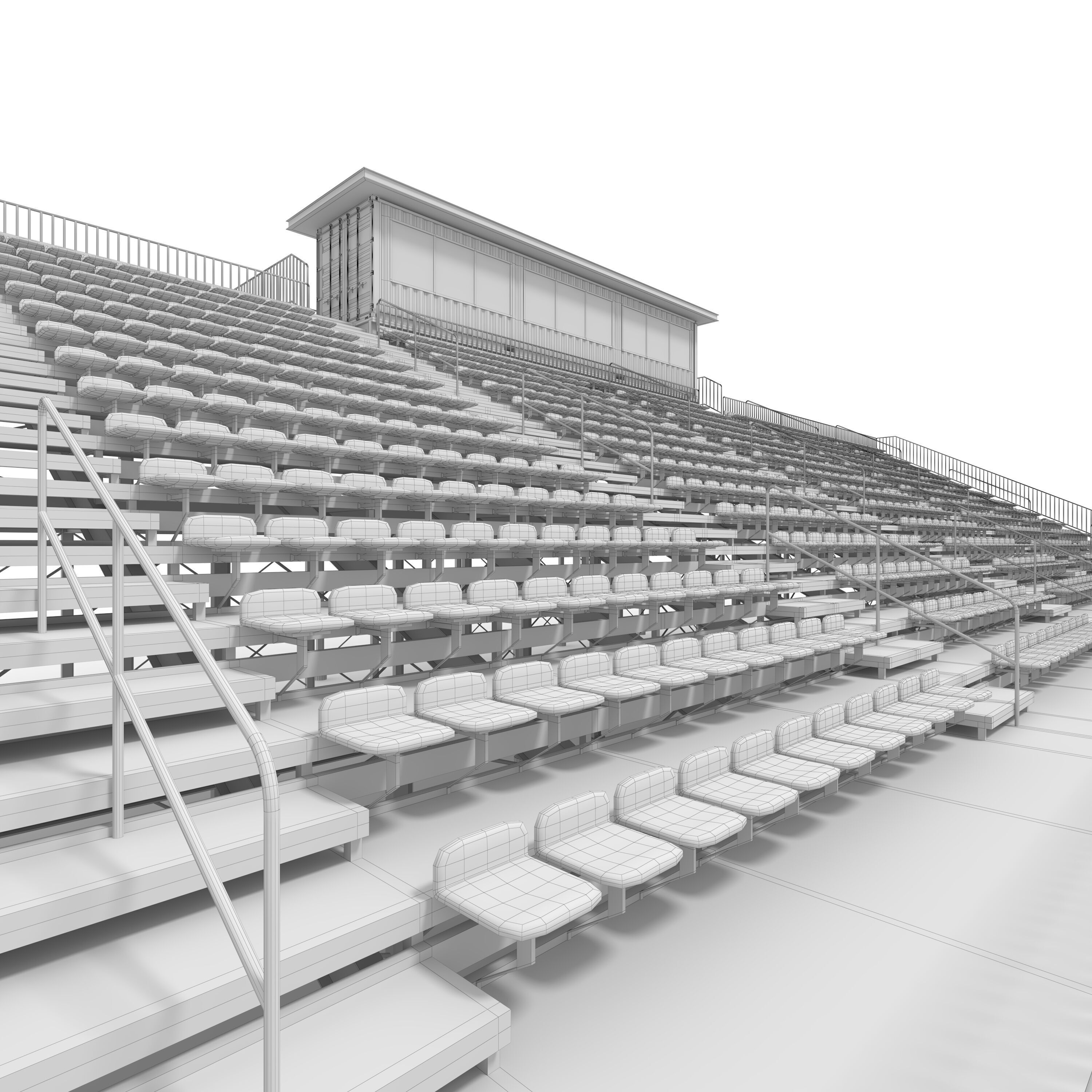 Bleachers 45 3D model_1