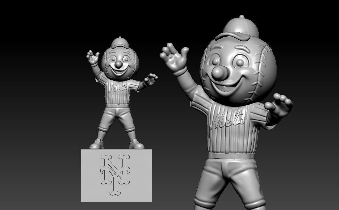MLB - New York Mets mascot statue - 3d print  3D print model_2
