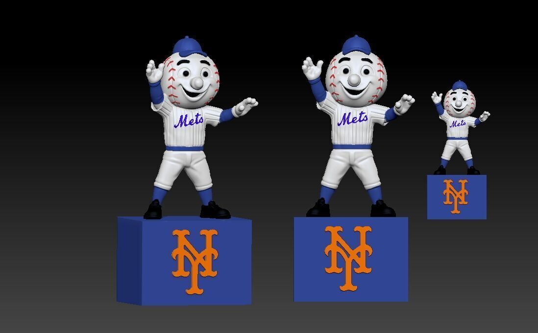 MLB - New York Mets mascot statue - 3d print  3D print model_4