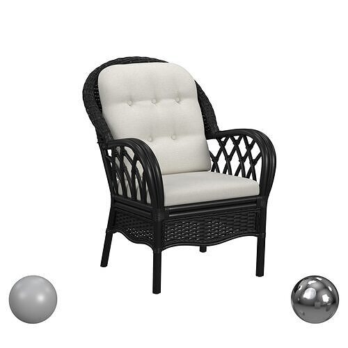Everglade Arm Chair IvoryBlack 3D model