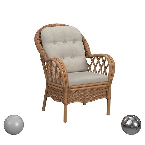 Everglade Arm Chair SandHoney 3D model