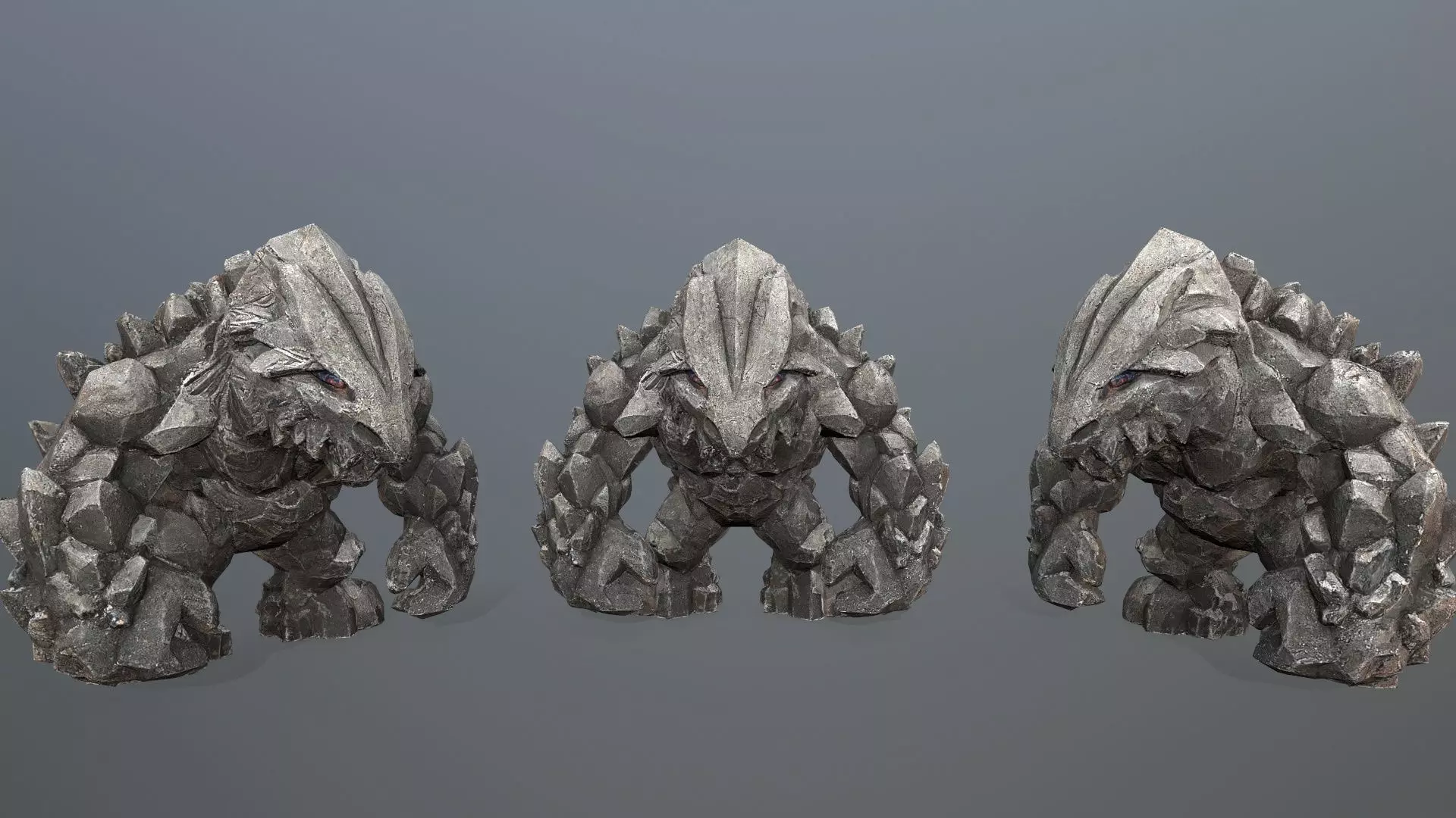 stone monster Low-poly 3D model
