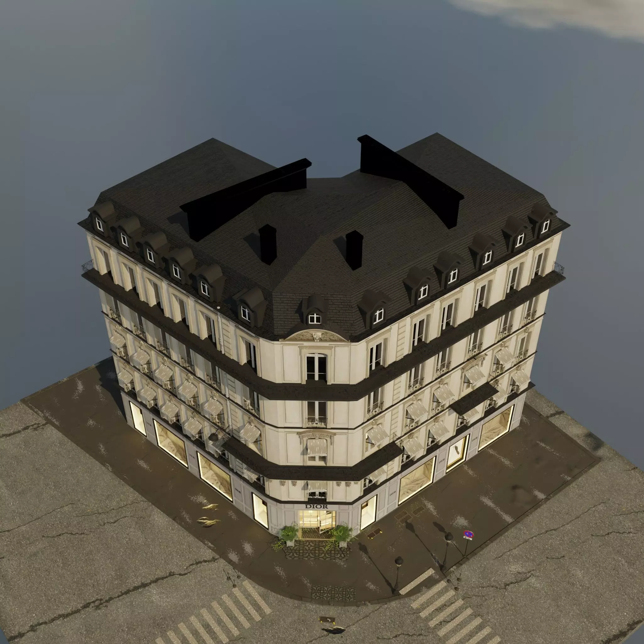 Dior  paris Low-poly 3D model_22