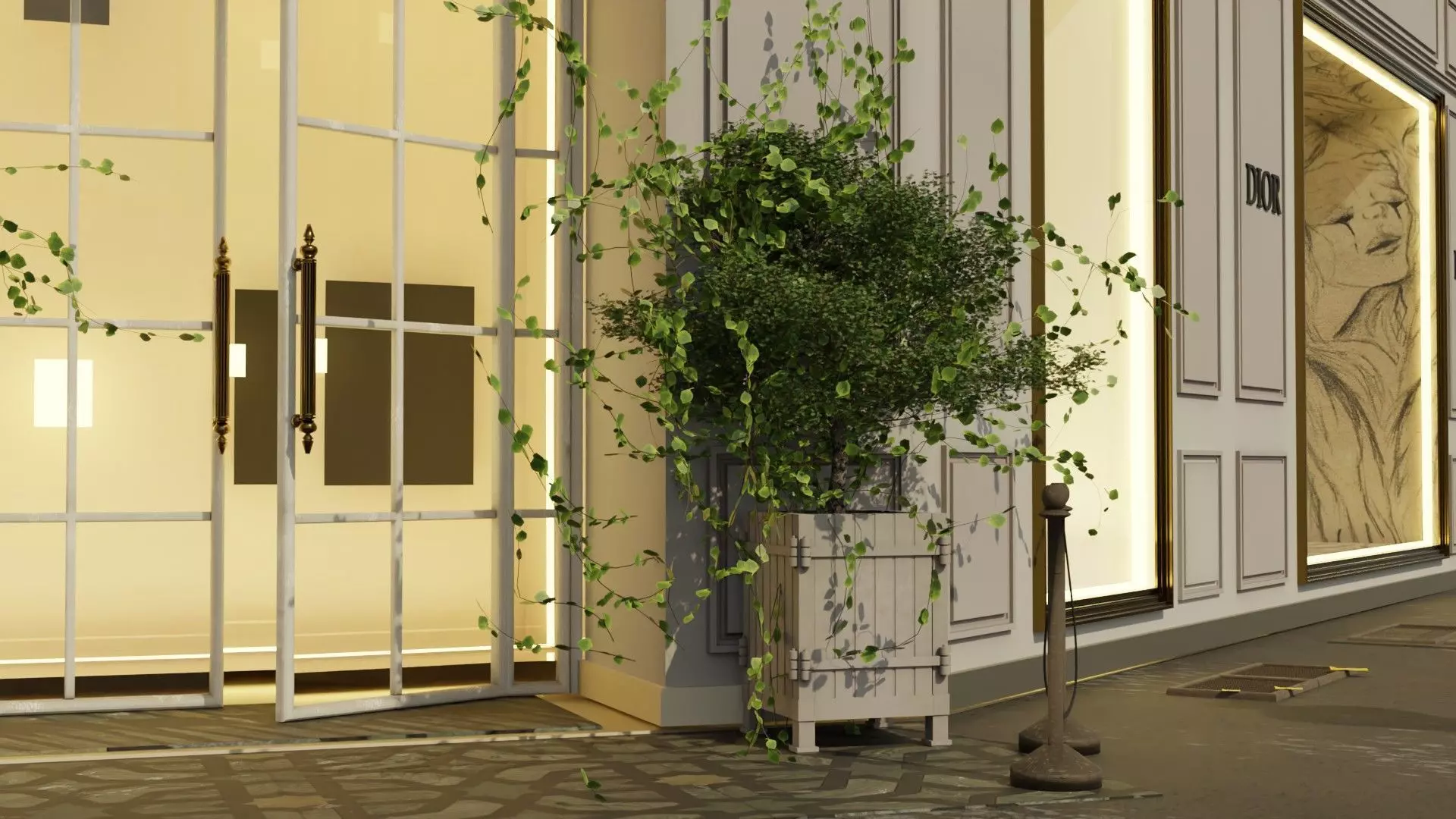 Dior  paris Low-poly 3D model_31