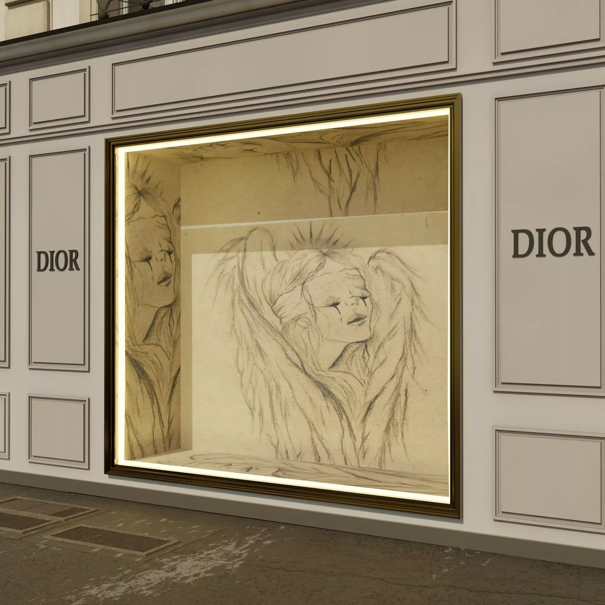 Dior  paris Low-poly 3D model_12
