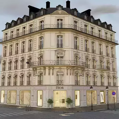 Dior  paris Low-poly 3D model Dior  paris Low-poly 3D model