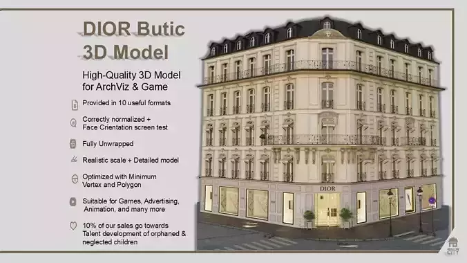 Dior  paris 3D model 2