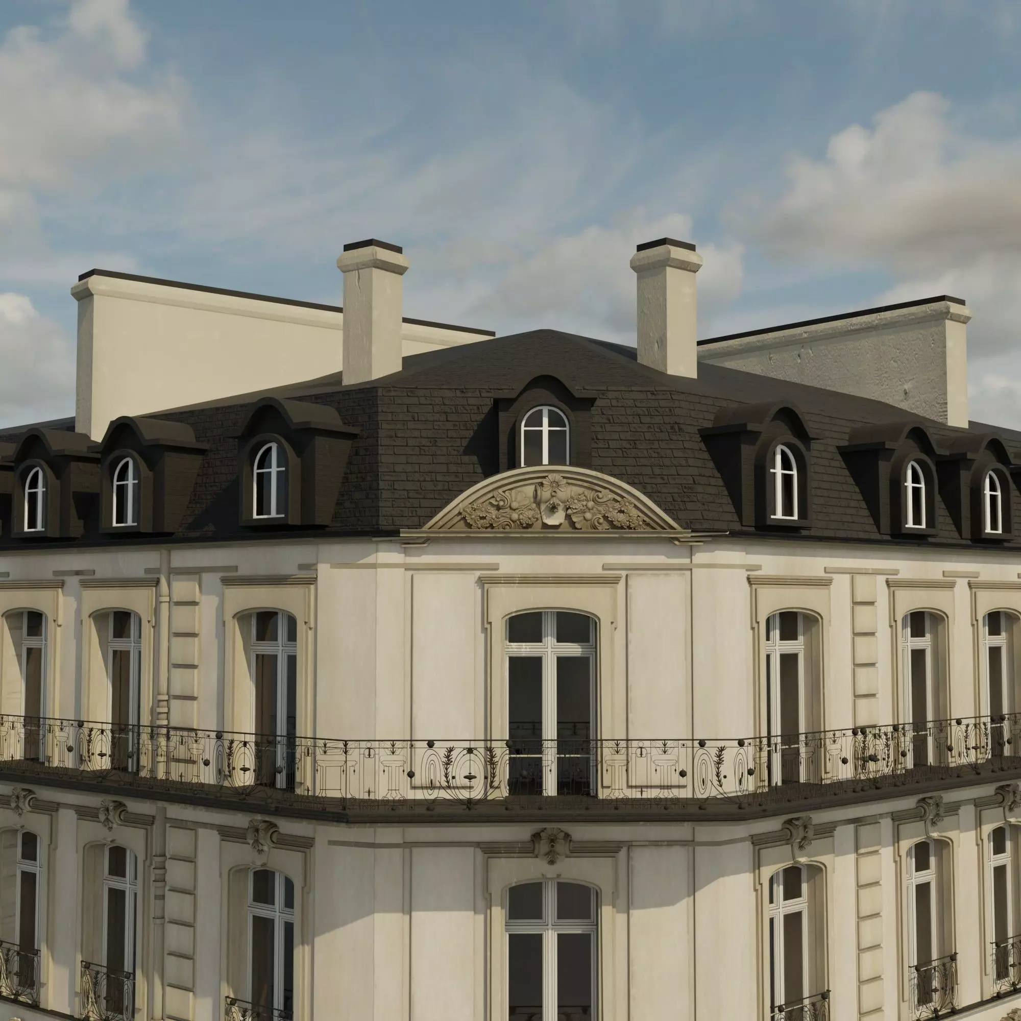 Dior  paris Low-poly 3D model_11
