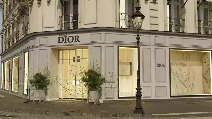 Dior  paris 3D model 4