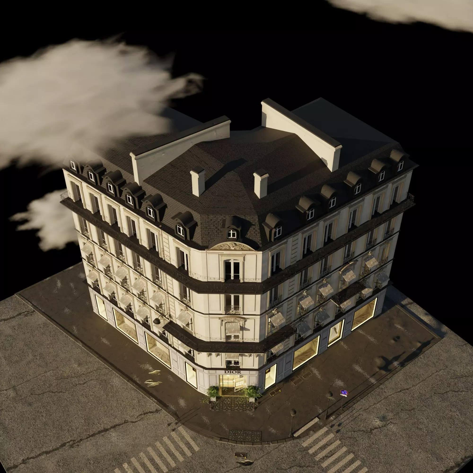 Dior  paris Low-poly 3D model_14