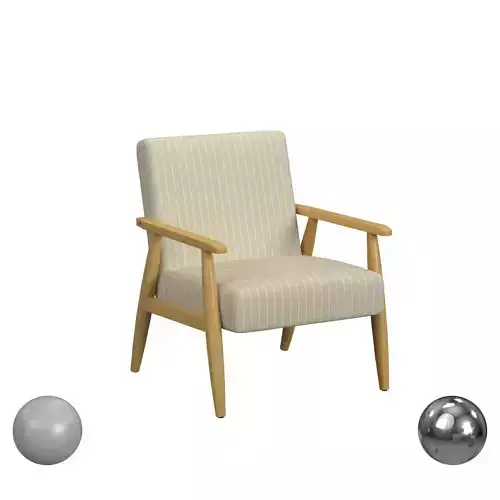 HomePop Wood Frame Accent Chair-Stripe