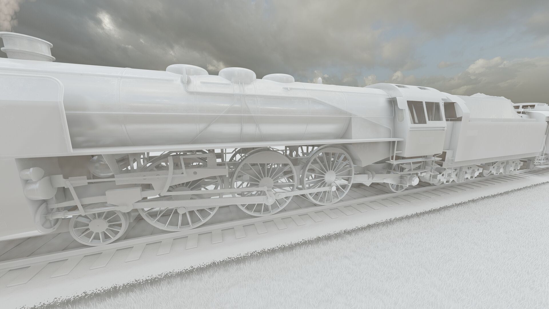 Vintage steam train 3D model_31