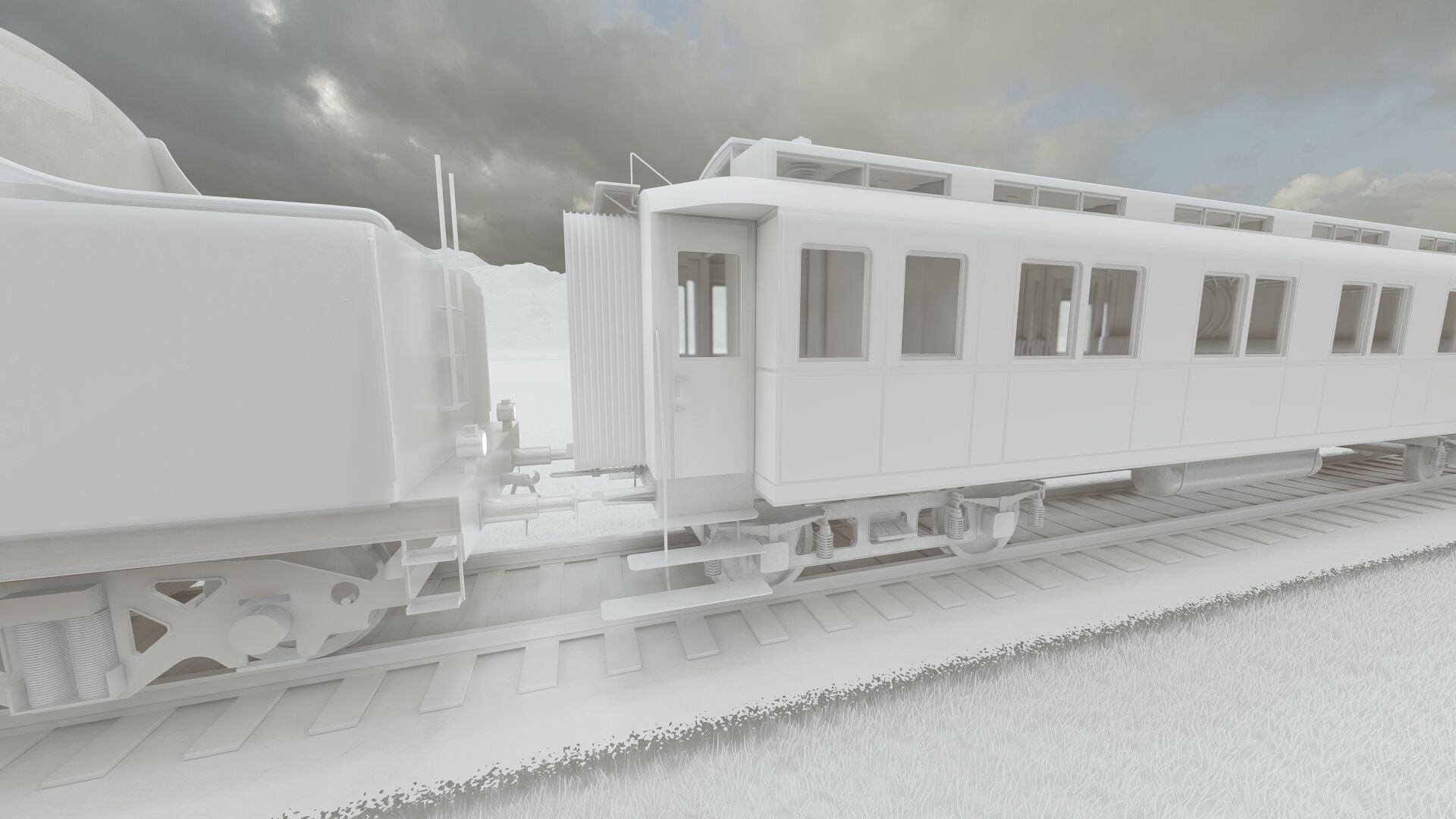 Vintage steam train 3D model_33