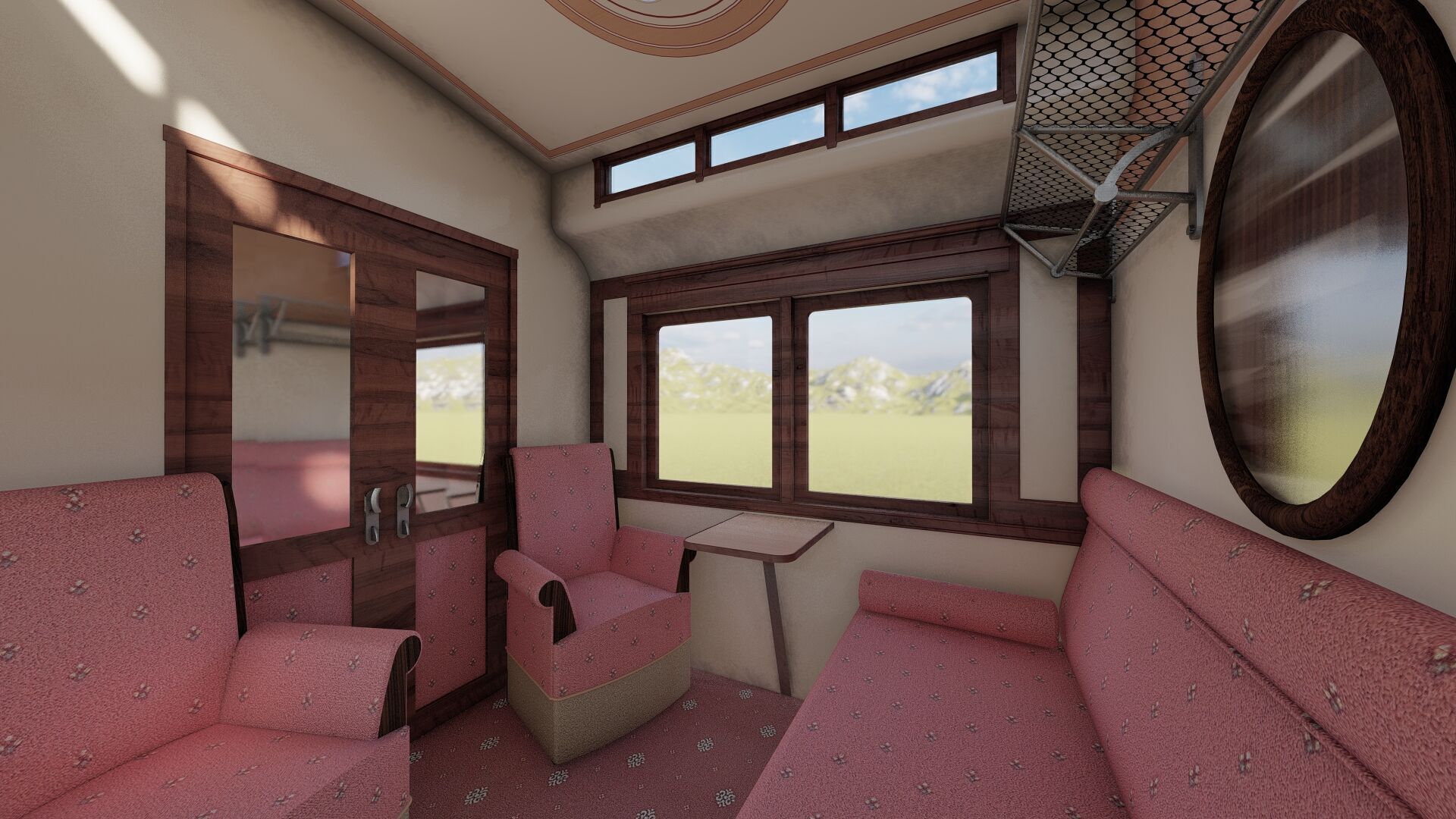 Vintage steam train 3D model_16