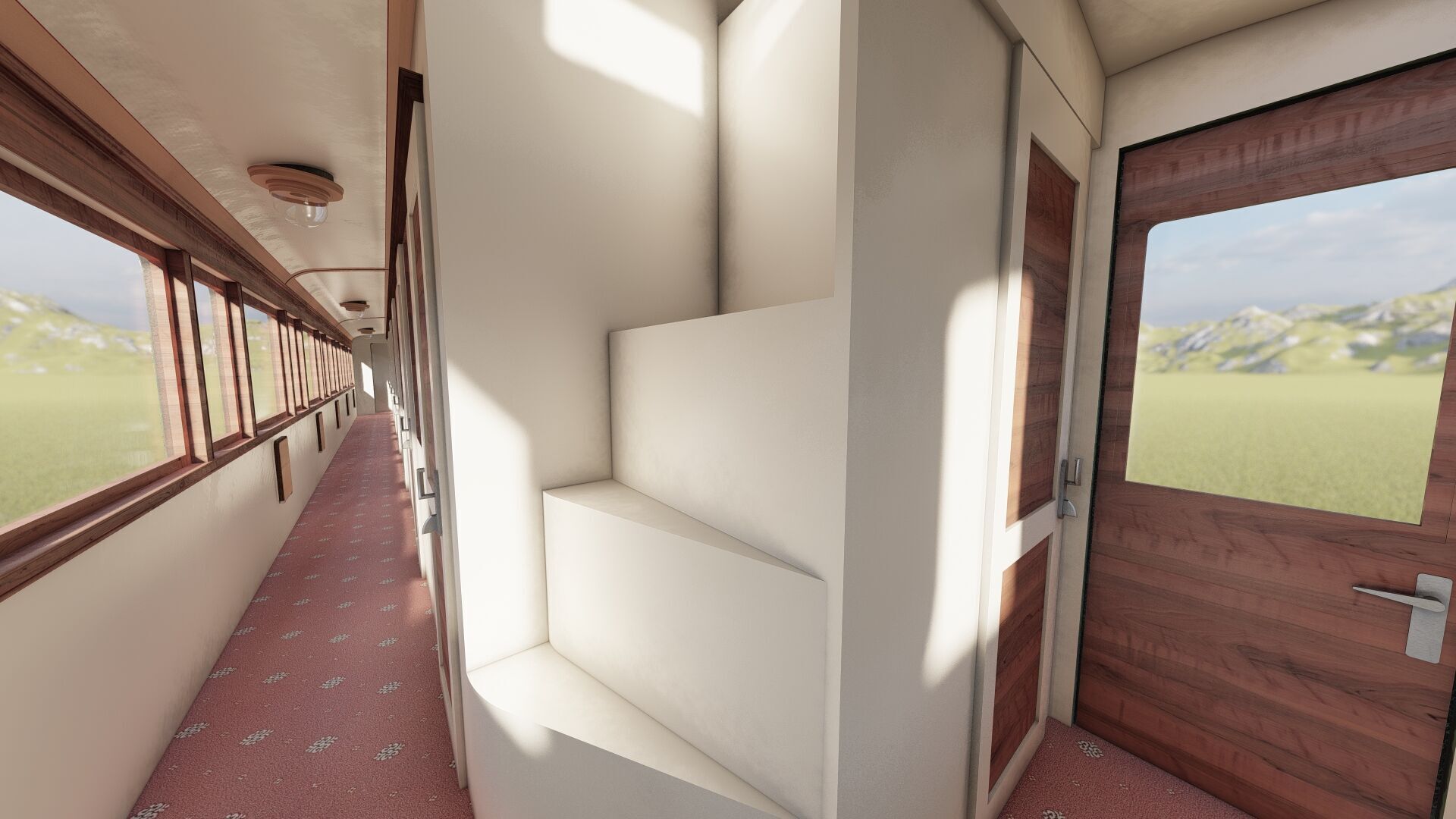 Vintage steam train 3D model_15