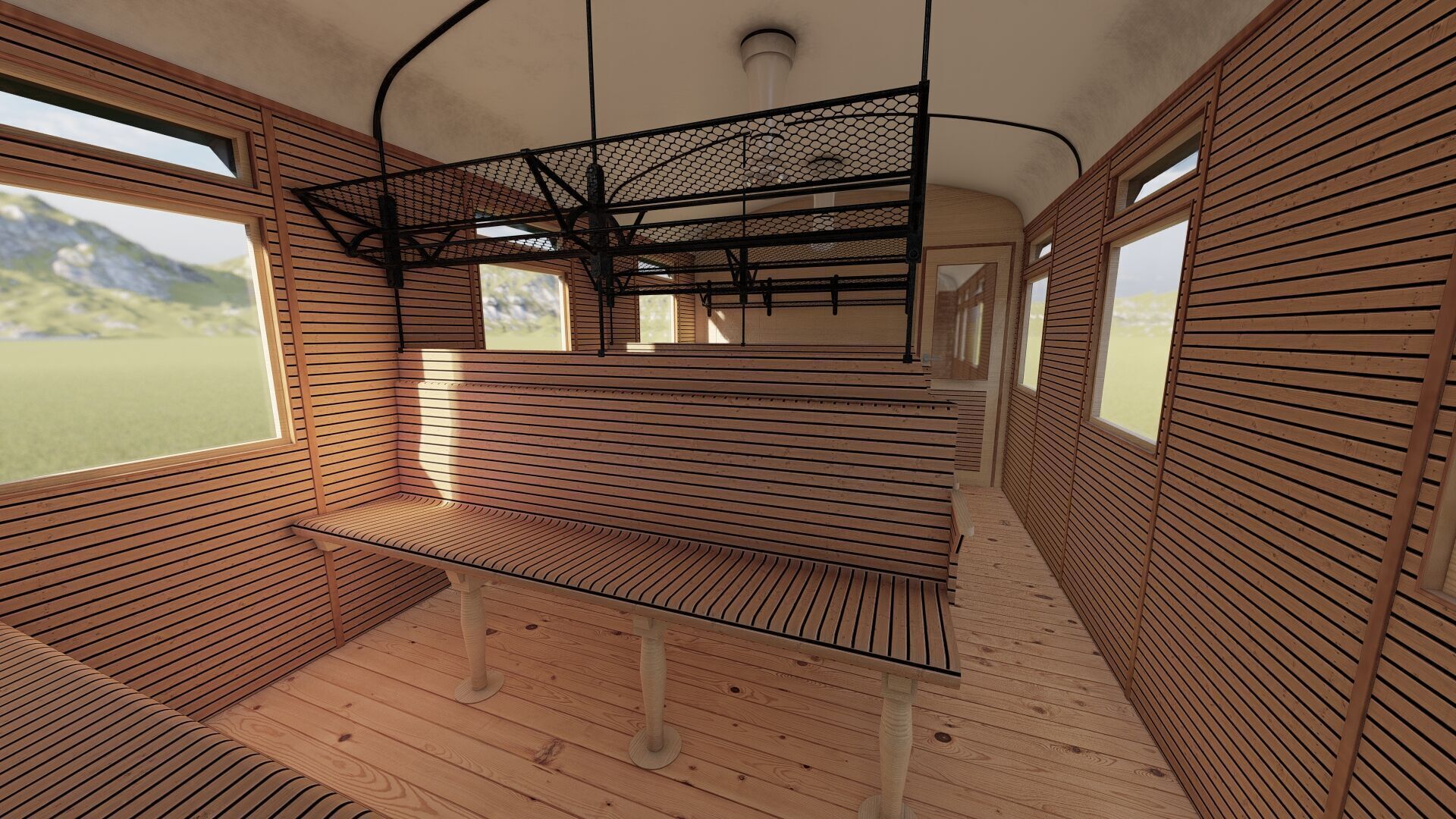 Vintage steam train 3D model_20