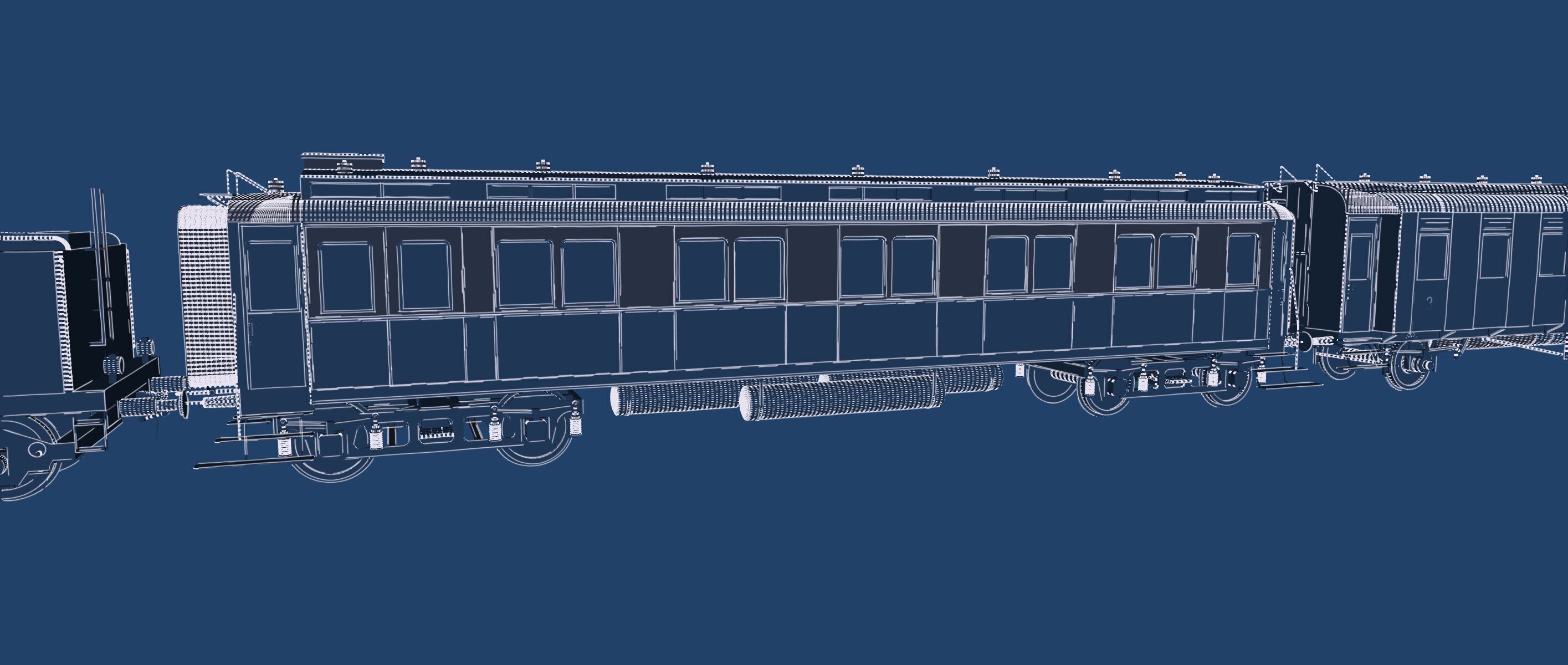 Vintage steam train 3D model_42