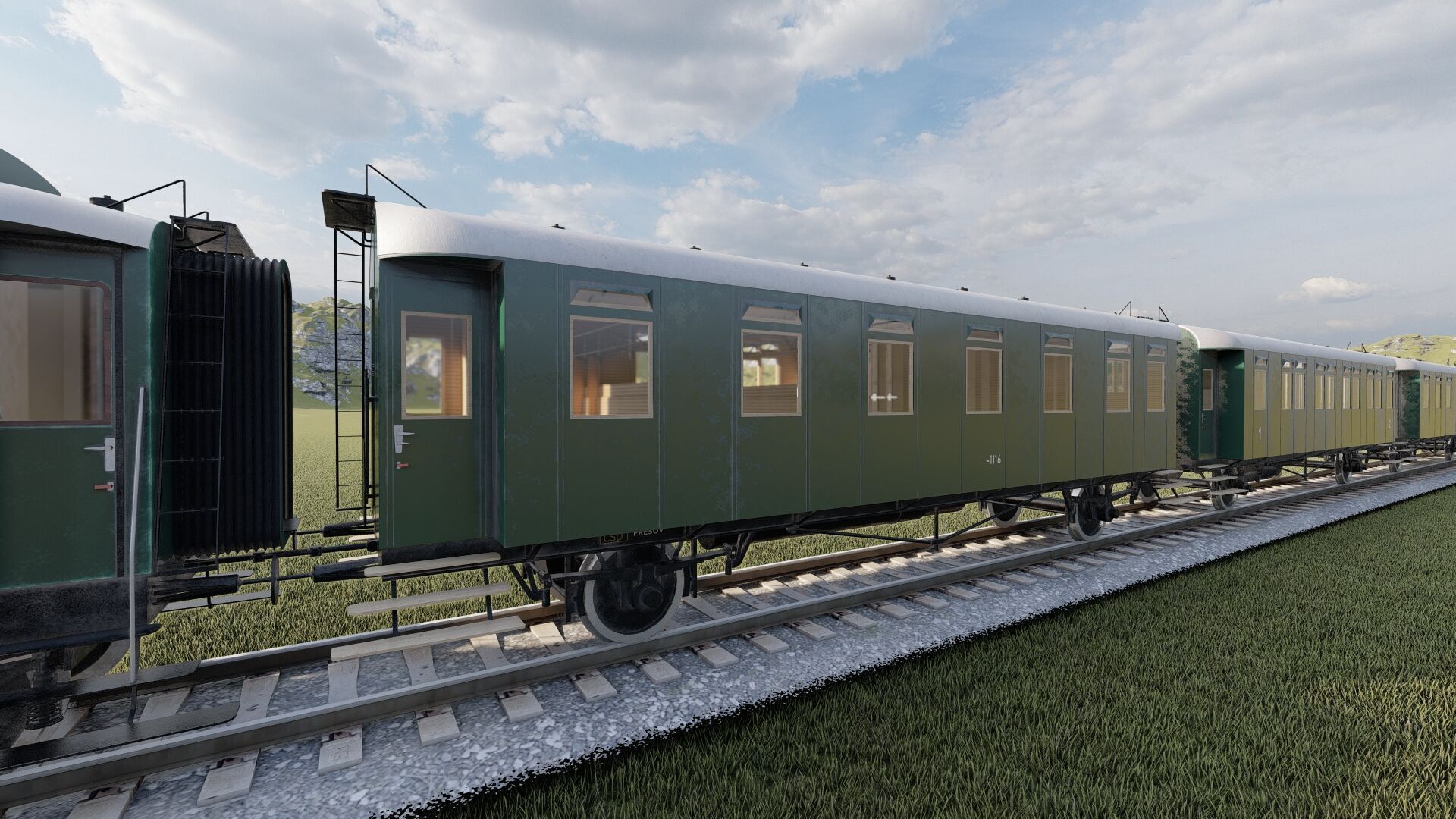 Vintage steam train 3D model_11