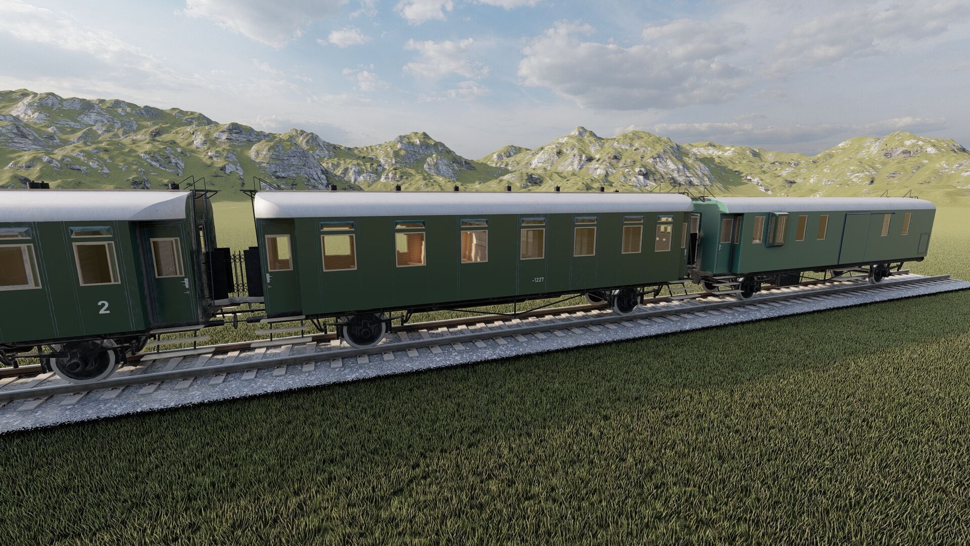 Vintage steam train 3D model_13