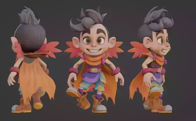Cartoon Boy  3D Printable STL Mode 3D print model