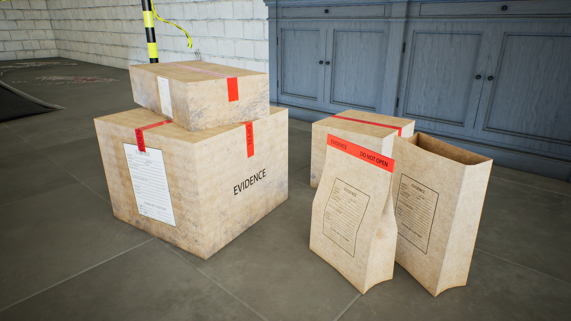 Crime Scene - Assets Pack Low-poly 3D model_7