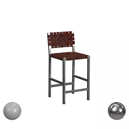 Butler Specialty Company Bromley Iron and Leather Counter Stool 3D model