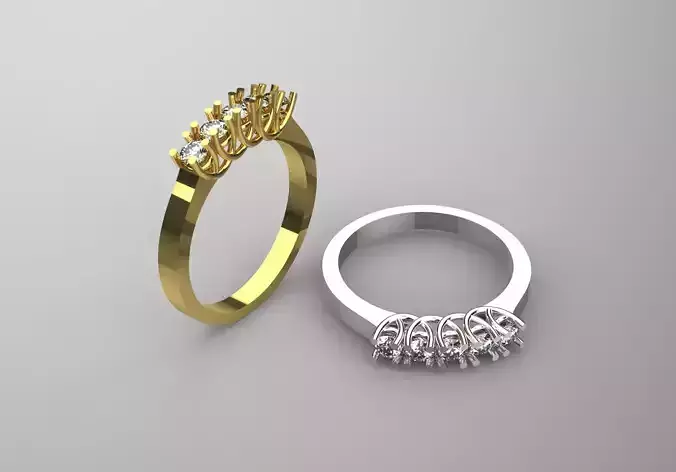 bride wedding diamond ring jr00024 3D print model