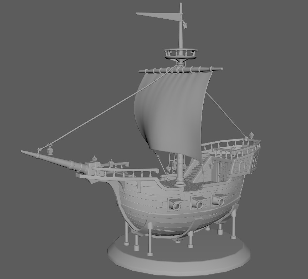 Galleon Ship 3D print model_1