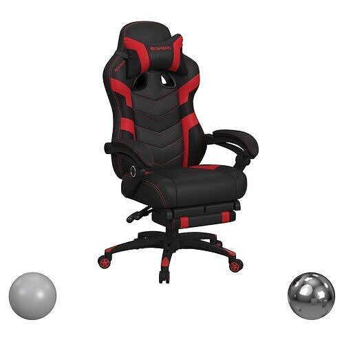 Respawn 110 Pro Ergonomic Gaming Chair with Footrest Low-poly 3D model