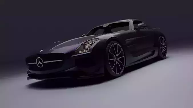Mercedes-Benz SLS Black Series Low-poly 3D model