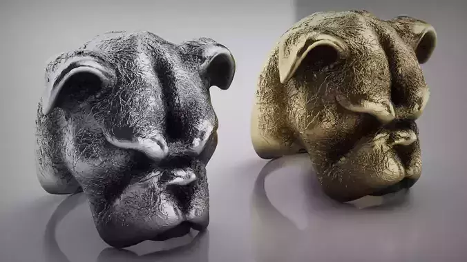 Bulldog Ring - Animal Ring - Head Ring