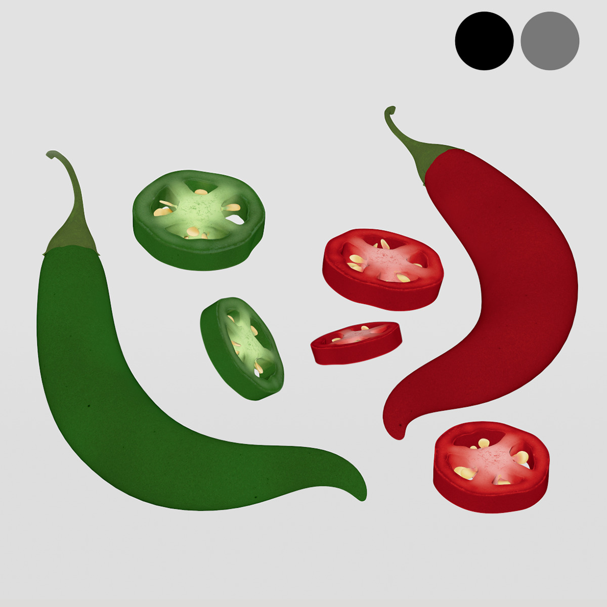 Chili Pepper 3D model_3