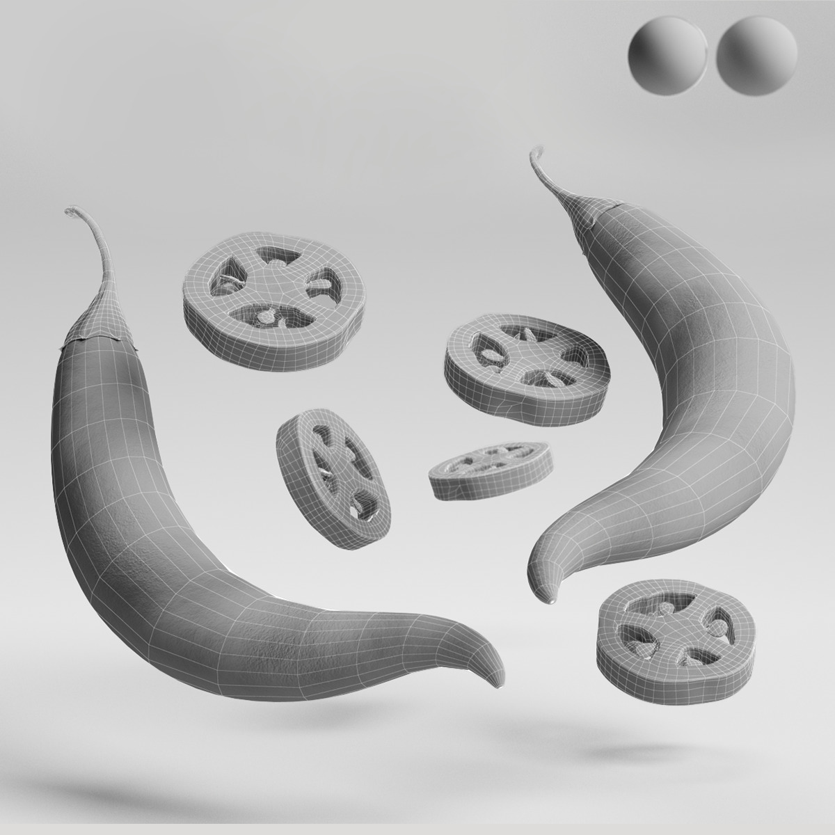 Chili Pepper 3D model_2