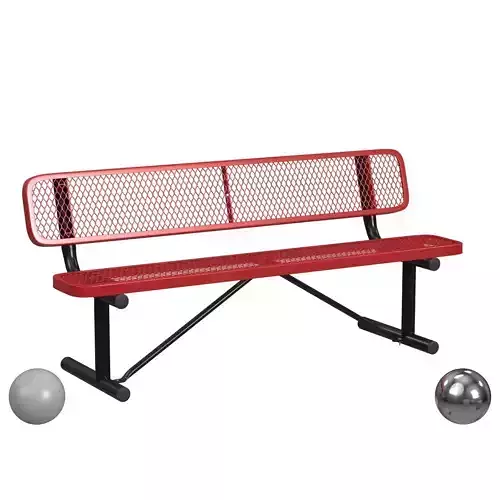 Crowd Control Warehouse Extra Heavy-Duty Bench with Back