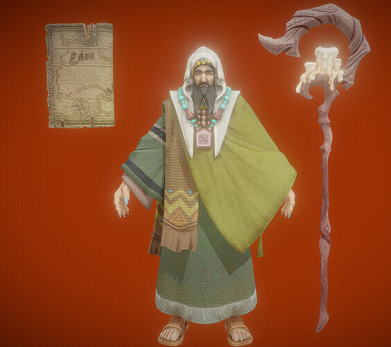 Gandalf Low-poly 3D model