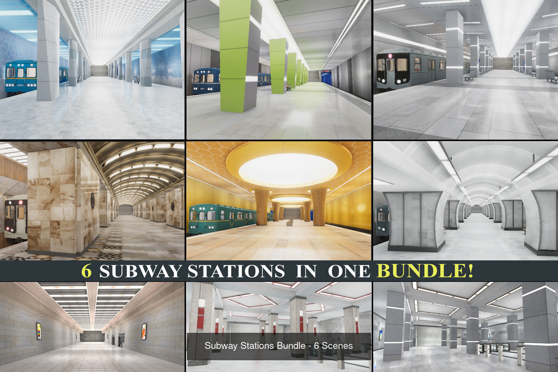 Subway Stations and Railway Trains Collection _3