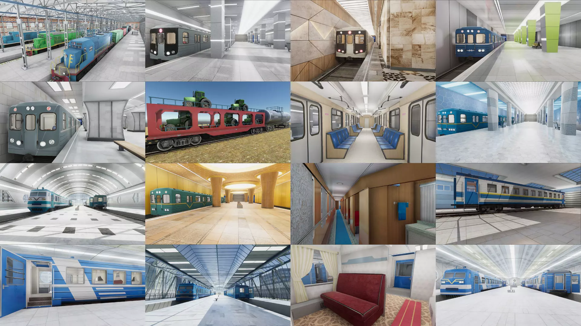 Subway Stations and Railway Trains Collection _0