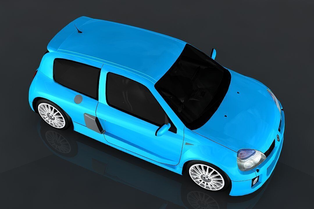 Renault Clio V6 Sport  Low-poly 3D model_2