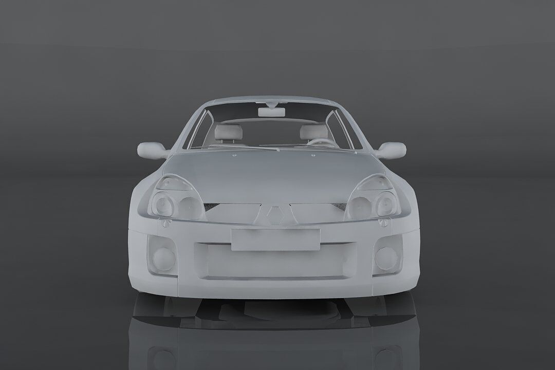 Renault Clio V6 Sport  Low-poly 3D model_8